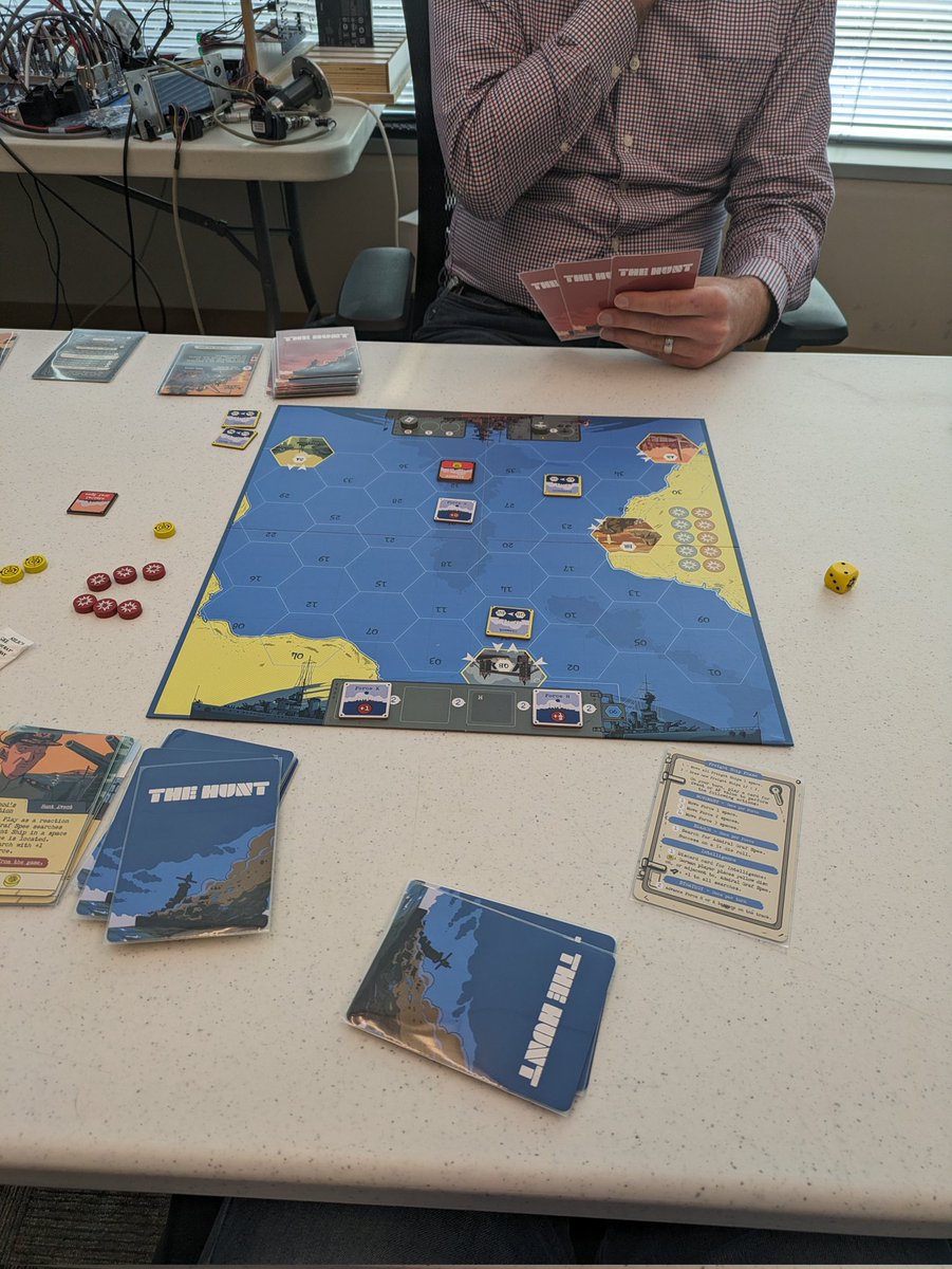 First game of The Hunt from <a href="/SaltPeppergames/">Salt&PepperGames</a> <a href="/25thCG/">25th Century Games</a> . The Brits could not protect the freighters. They'll try again tomorrow