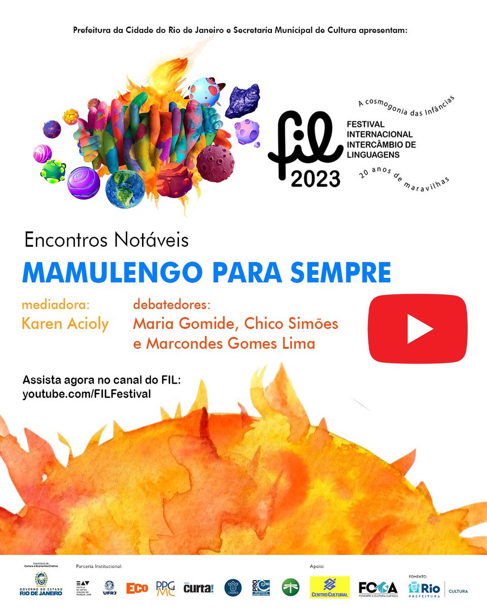 festivalFIL's tweet photo. ENCONTROS NOTÁVEIS FIL2023
🔴no canal do FIL NO YOUTUBE
Vem mergulhar com a gente nos fazeres, vivências, territórios e causas que orbitam as artes para infâncias 🌳

#Filfestival #canalcurta #sececrj
#ParqueLage #ccbbRio https://t.co/DhE9gXhy1q