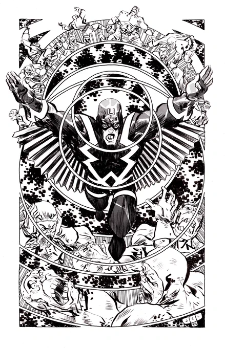 Black Bolt pre-show commission from NYCC. Containing one of the best faces I think I've ever drawn.