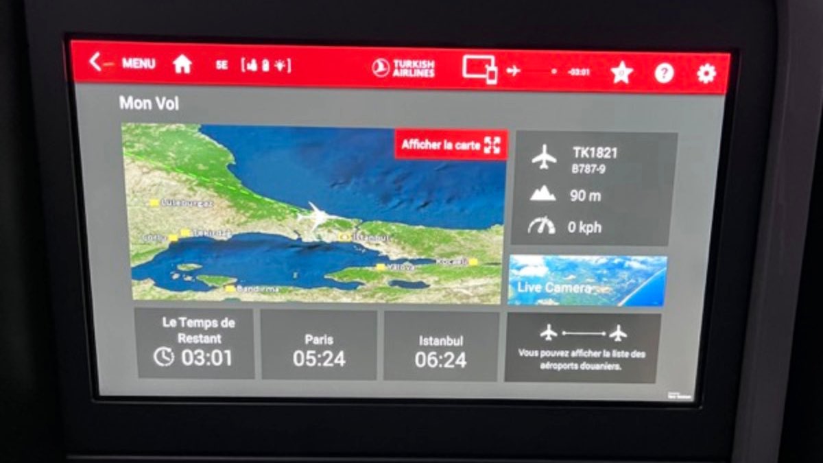 flight_report's tweet photo. [Récit de vol] Un vol très agréable de 3h40 en gros porteur sur un @Boeing 787-9 de @TurkishAirlines entre @igairport 🇹🇷 et @ParisAeroport 🇫🇷 en Business :

Cabine en configuration « 1-2-1 », équipage noté 8/10, petit-déjeuner chaud complet.

✈️ https://t.co/oLoJl463Ax https://t.co/3eQzrJKArx