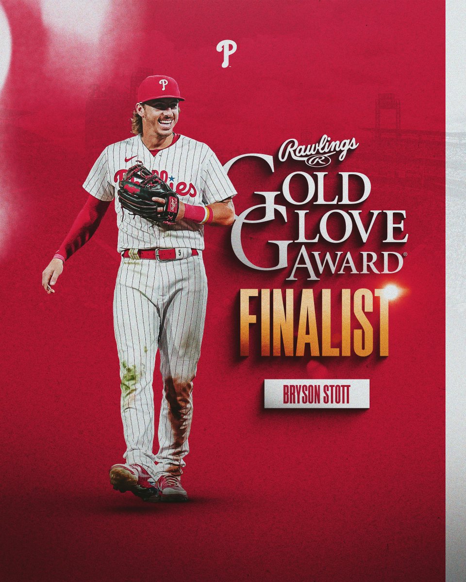 That's our second baseman 🤩

Congratulations to Bryson Stott on being named a <a href="/RawlingsSports/">Rawlings Baseball</a> Gold Glove Award Finalist for the first time!