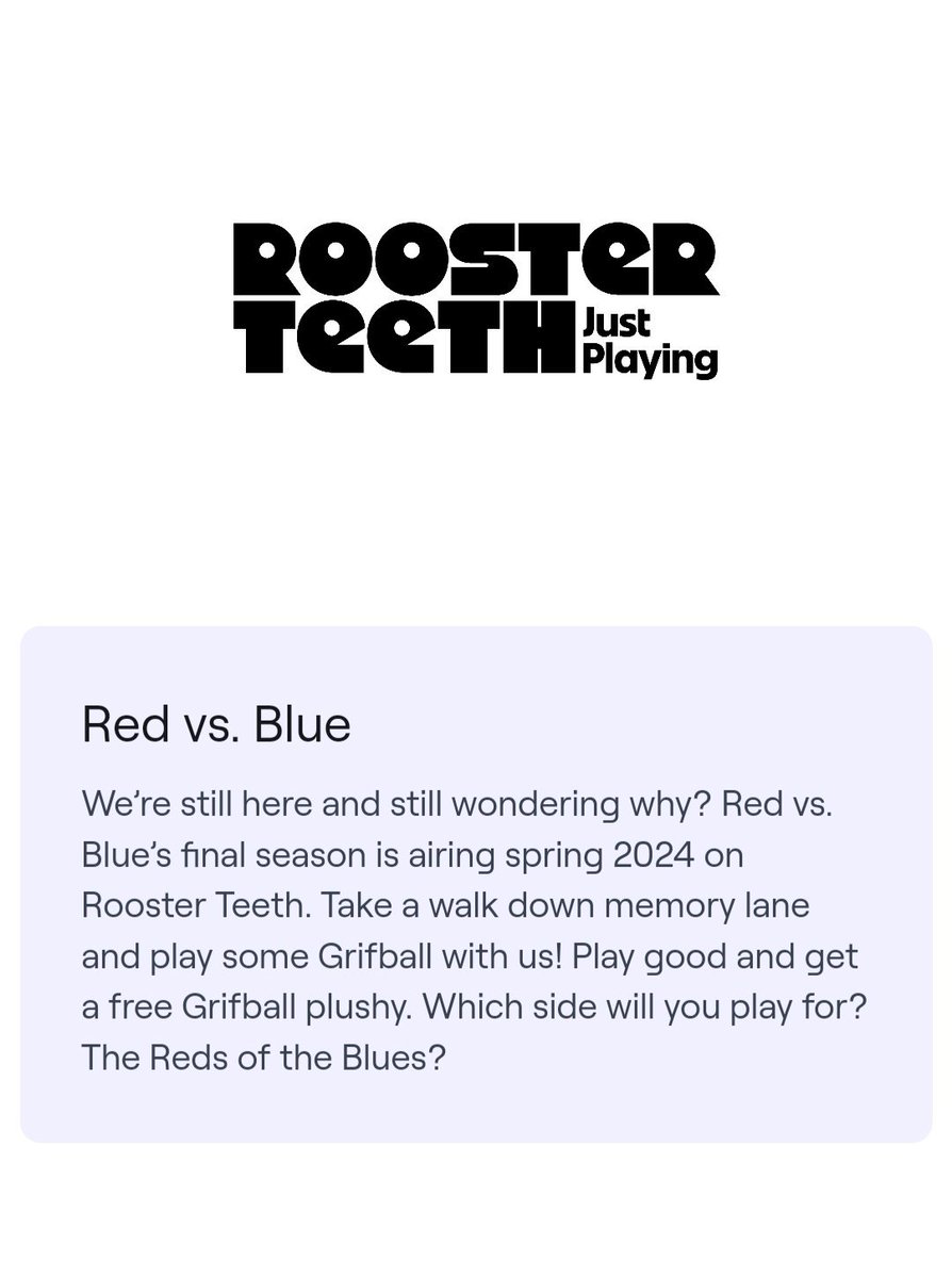 RobinRising_'s tweet photo. The final season of #redversusblue #RvB is delayed to Spring 2024, no longer a 2023 release date.

source: TwitchCon exhibitors page: https://t.co/prZQfJ5CFC https://t.co/OKR1OCLwvL