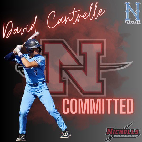 Congratulations to NHS Infielder David Cantrelle ‘25 on his commitment to Nicholls State University!!! David is a first-class person, leader, hard-worker, and we can’t wait to see him play for the Panthers over next two years!