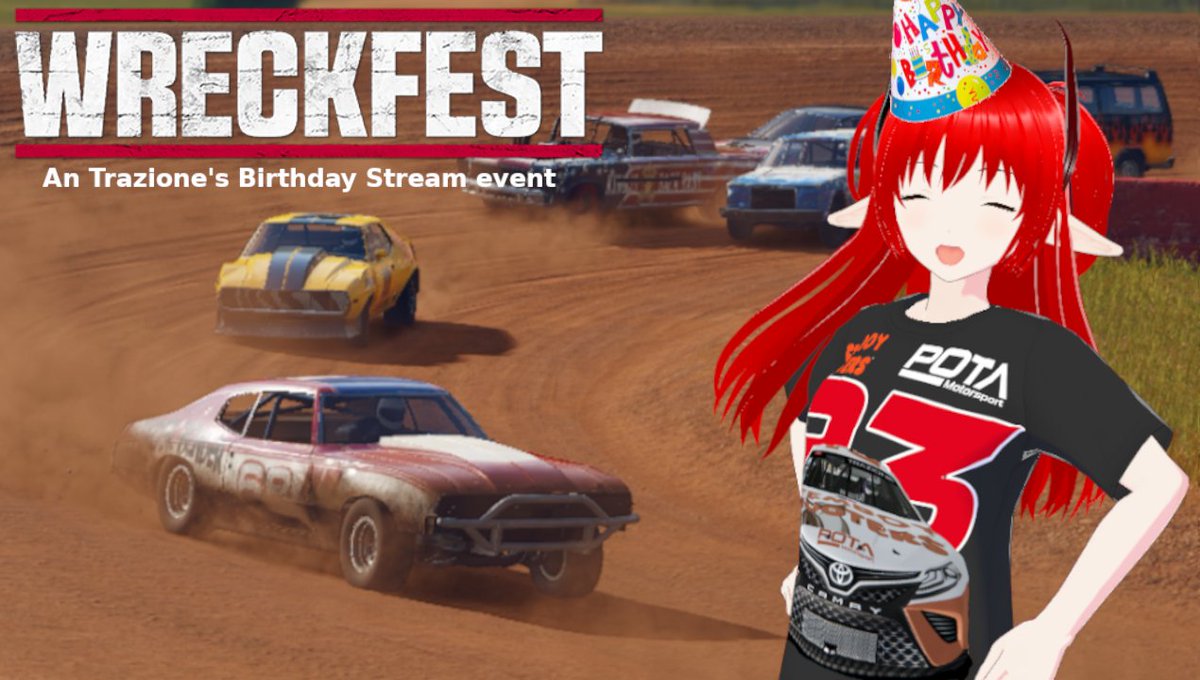 TrazioneAWD's tweet photo. 🎉BIRTHDAY STREAM/EVENT ANNOUNCEMENT🎉
The day after my Birthday i'm organizing a Wreckfest event for my Birthday stream on the 24th Of November 21:00 CET
Join my Discord below to be able to partecipate and also for enter my lovely Discord ;3 https://t.co/1AFIxmQV9G
