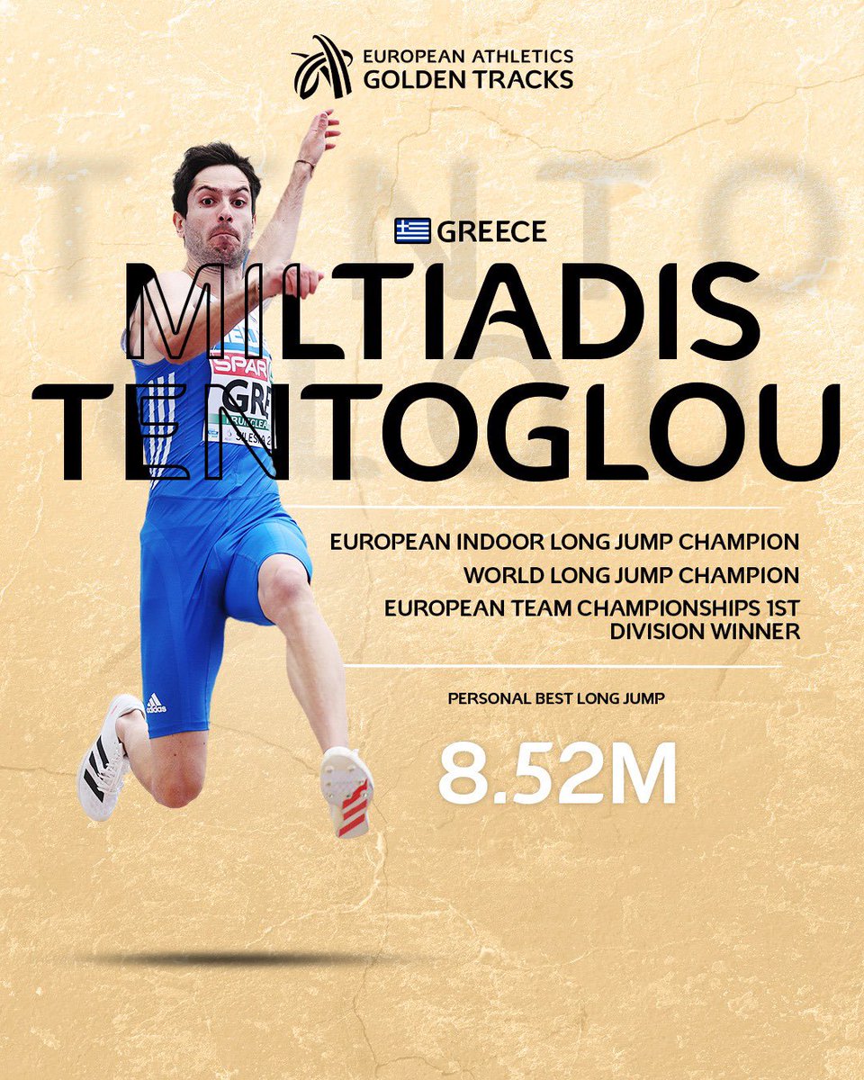 EuroAthletics's tweet photo. Is Miltiadis Tentoglou 🇬🇷 your men’s European Athlete of the Year? 🏆 

After defending his European indoor title, Tentoglou completed the set of major long jump titles at the World Championships! 🥇 

#GoldenTracks https://t.co/OxhqCn4ks0