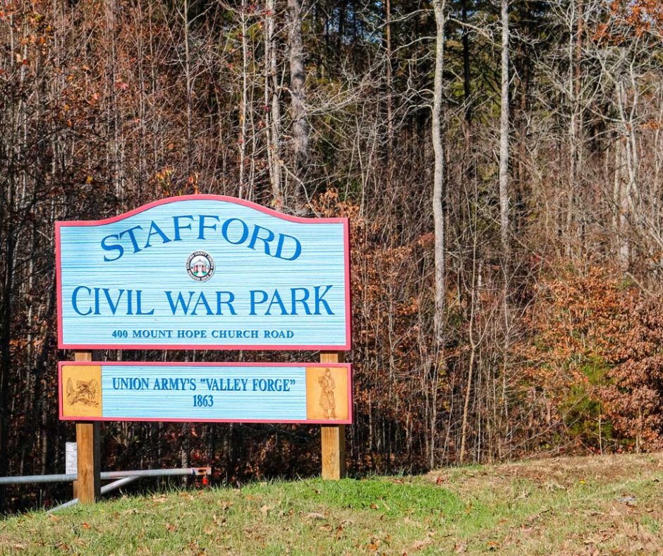 Walk through history at Stafford Civil War Park! This 41-acre park is a living testament to the winter encampment of the Army of the Potomac in 1863. 

Uncover the stories and learn more at TourStaffordVA.com/Attractions. 

#TourStaffordVA #StaffordVA #loveVA #history #VAhistory