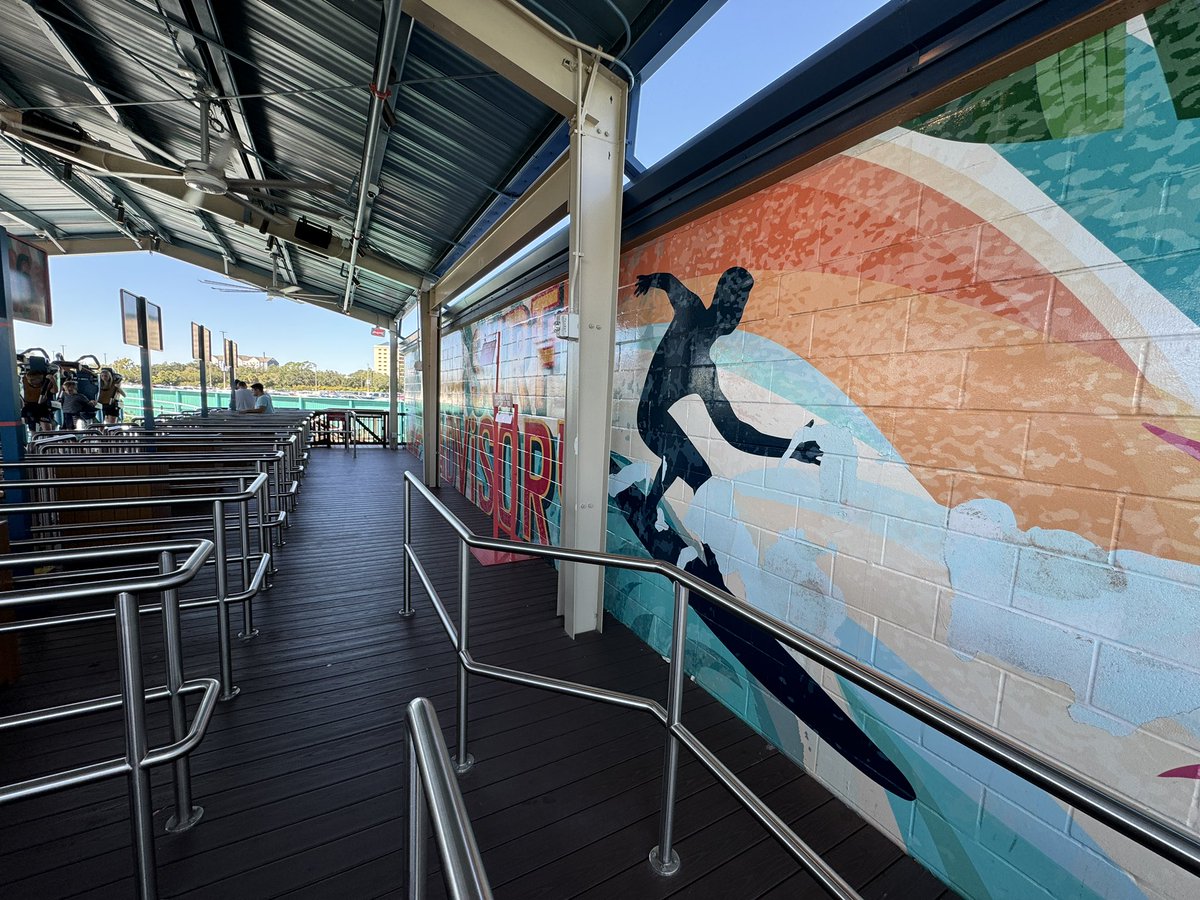 AmusementInside's tweet photo. Pipeline station already needs some TLC.  This happened at Kraken immediately after the redo too, Unfortunate they used the same stuff here. https://t.co/43rqgGm3DY