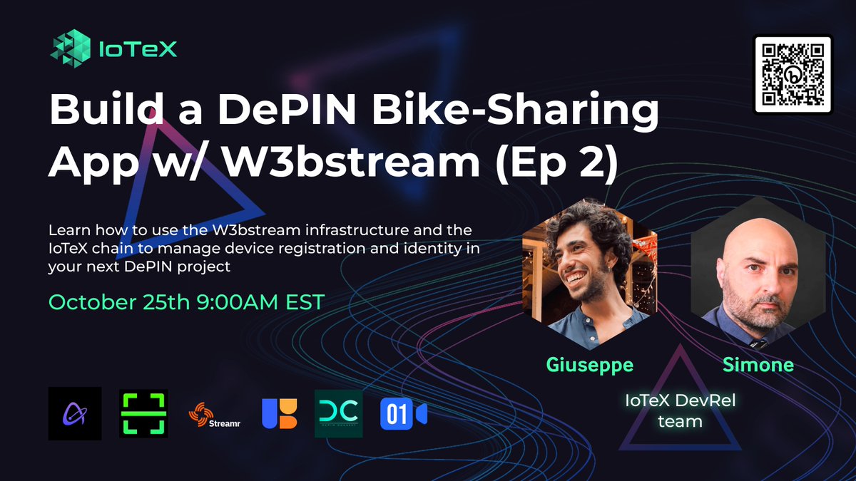 🛠️⚔️ Want to build the next killer DePIN dApp? 🛠️⚔️

📢 Get started with a step-by-step tutorial on building #DePIN with the IoTeX stack and @w3bstream_com.

👾 Sign in with your Github and join for free.
developers.iotex.io/posts/build-a-…

👐 All #DePIN builders, founders, and enthusiasts