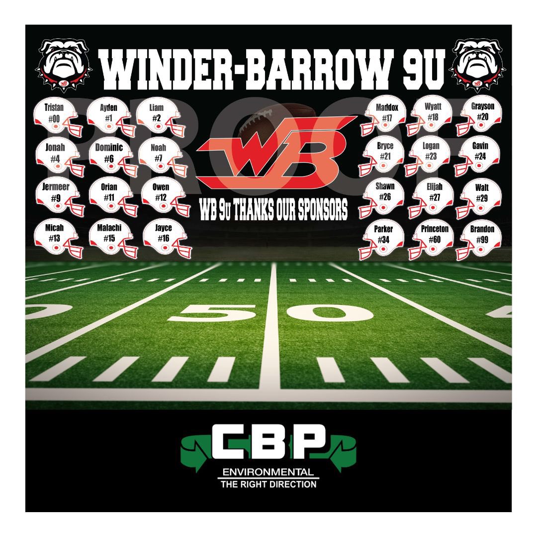 CBPENV's tweet photo. CBP is a proud sponsor of the Winder-Barrow 9U football team! Investment in the youth from our community is a top priority for us! #giveback #communitypartners https://t.co/9BHzKM4XHm