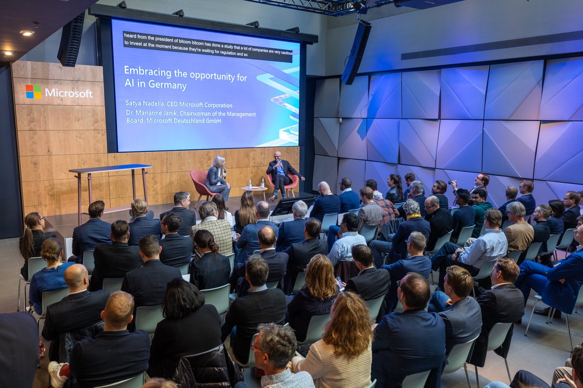 MicrosoftDE's tweet photo. Ein Besuch unseres CEO &amp; Chairman @SatyaNadella ist immer aufregend! In Berlin traf er diese Woche viele Kolleg*innen, Kunden und Partner sowie weitere Führungspersönlichkeiten aus dem privaten und öffentlichen Sektor. See you soon again, Satya!

@Karl_Lauterbach @ChariteBerlin https://t.co/fesEhcg4Fx