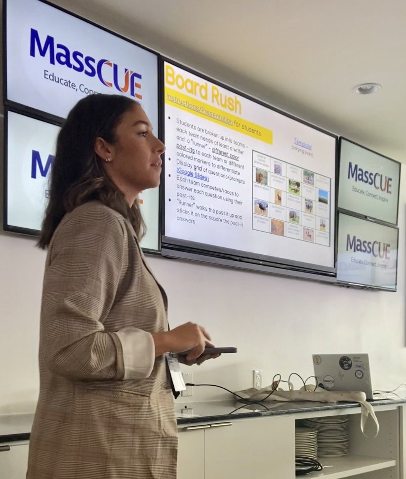 Tremendous session from @MsScilingoNPS on leveraging the power of Google Slides for engaging learning with gamification. So many great ideas and fresh takes in her session! #MassCUE #gamification #games4ed