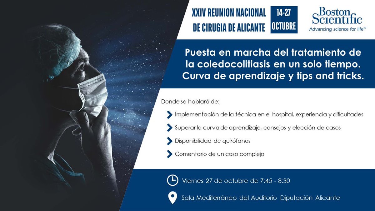 ¿Vas a ir a la Reunión de la AEC de Alicante? ¿Eres madrugador? ¿Te gustaría compartir el desayuno con nosotros el viernes 27? No te puedes perder el Simposium sobre el tratamiento de la coledocolitiasis en un solo tiempo. @Sgbotella @fpa_que @AidaRahy @ramia34 @AbradeloManuel