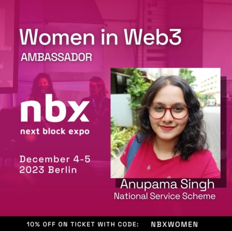 Proud to be Women in Web3 Ambassador 🦹‍♀️ at <a href="/nextblockexpo/">Next Block Expo</a> the biggest Blockchain Festival of Europe which will be held in Berlin, Germany on 4-5  December. 🚀🇩🇪

nextblockexpo.com

#WomenInWeb3
#NextBlockExpo
#Web3Ambassador
