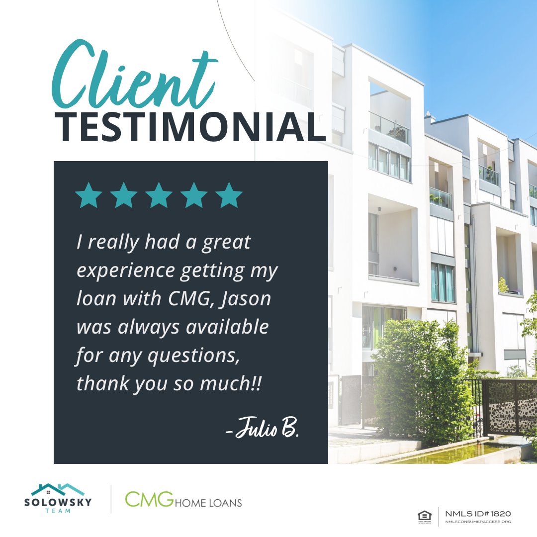 We believe in the power of feedback, and yours means the world to us. Thanks for your kind words!

#CMGHomeLoans #TheSolowskyTeam #HappyHomeowners #NewJerseyLiving #NewJerseyRealEstate #HappyCustomer