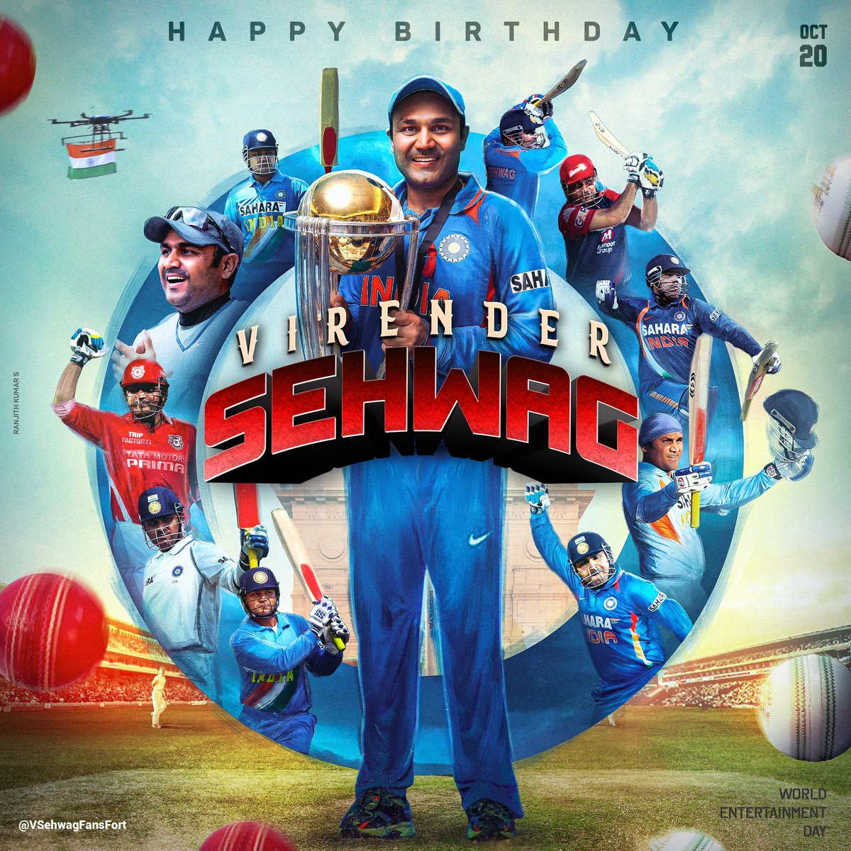 VSehwagFansFort's tweet photo. #UPDATE:Here is the Official Common Display Picture for all the @virendersehwag paaji fans. 

Let's flaunt this pic as Profile Picture in your all social media profiles &amp;  shower your love. #CDP4ViruBirthday #HappyBirthdayViru

Download HD pic here: https://t.co/6NdU27n11J https://t.co/bB7ZEVL7gP