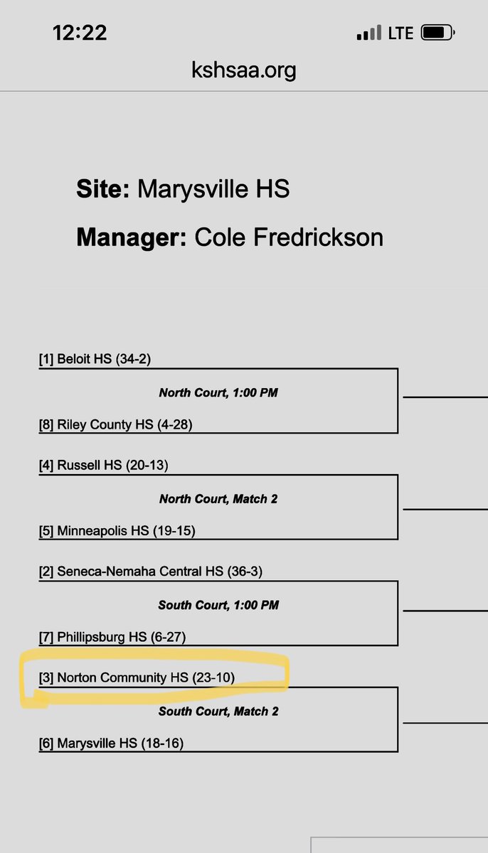 NtBluejay's tweet image. Norton earns #3 seed at Substate Volleyball.