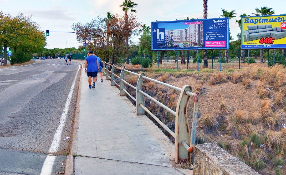 OtraSevillaEste's tweet photo. ⚠️Alertan del peligro de un paso  tan estrecho para peatones y ciclistas. 
Firma la petición ☝️☝️
#SevillaEste
#PasarelaCompartidaParqueTamarguillo https://t.co/V6O7BEl9zG