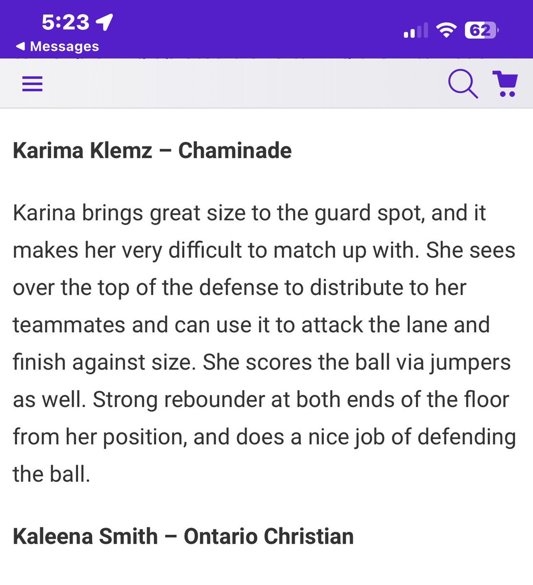 Karina Klemz (@klemzkarina) on Twitter photo Thank you California Jr. All-star girls basketball for the write up last weekend! <a href="/Chaminadesports/">Chaminade Athletics</a> Thank you California Jr. All-star girls basketball for the write up last weekend! <a href="/Chaminadesports/">Chaminade Athletics</a>