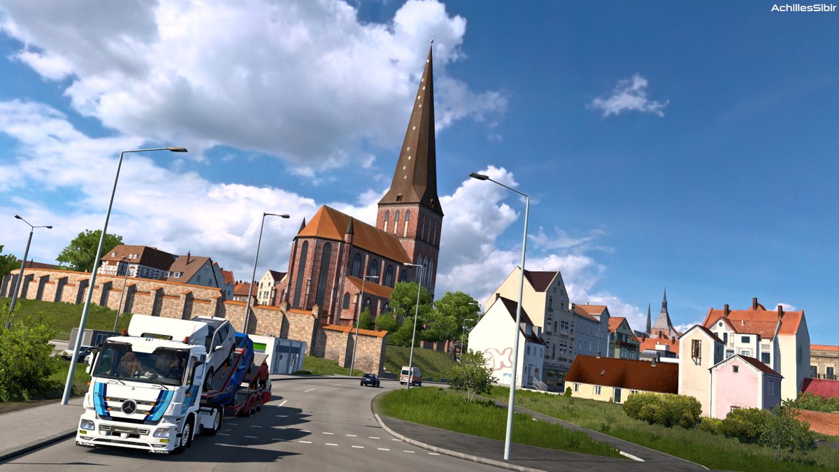 AchillesSibir's tweet photo. ETS2 1.48 Germany Rework #3
Rostock downtown!
#ets2 #EuroTruckSimulator2 #BestCommunityEver #SCSsoftware #achillessibir #mercedestrucks  #Dotecmods #Dotec https://t.co/XQqcyZwbjx