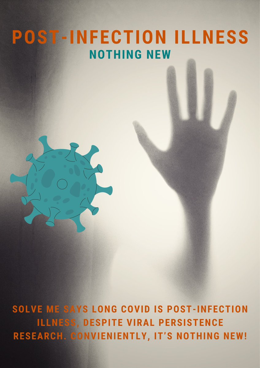 CovidCastaways's tweet image. Post-infection illness is #NothingNew. Based on #LongCOVID research it clearly shows that these chronically ill people are “post-infection.” 

#SolveME trusts the science, do you? 

Trust Solve ME, it benefits you patients to think it’s all the same, but you might think