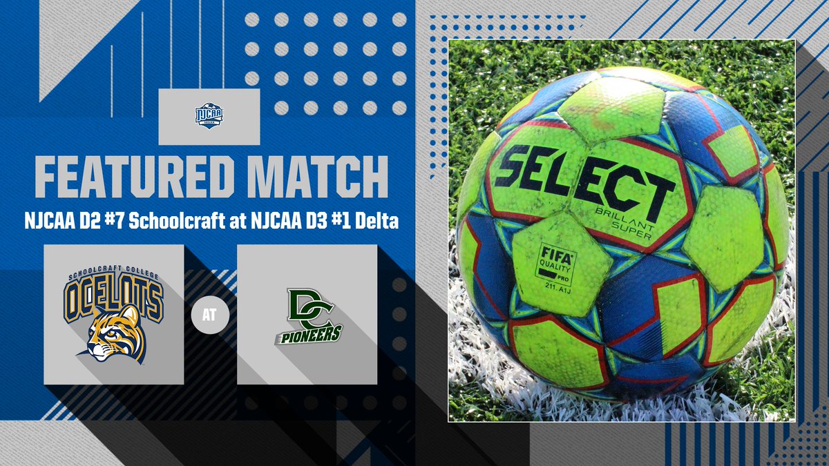NJCAARegion12's tweet image. Another busy slate ahead, including this HUGE women's soccer matchup on the MCCAA side of the region as #NJCAASoccer DII No. 7 @ScraftWsoccer visits DIII No. 1 @delta_pioneers! Delta aims for the outright MCCAA title while Schoolcraft looks to get a share of the crown! 4PM Kick!