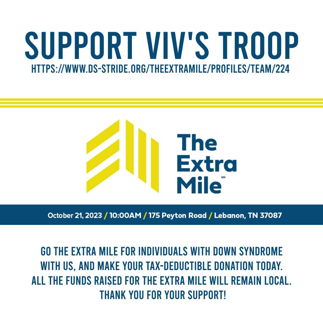 CumberlandRubbe's tweet photo. RALLY BEHIND VIV’S TROOP IN THE EXTRA MILE 
We are proud to support this beacon of hope for individuals with Down syndrome. 🎗️
Join us and donate  to the cause to make a heartfelt impact. 

#UnityInAction #TheExtraMile #cause #support 

https://t.co/WRuFqgR8IU https://t.co/e7EihwJNT1