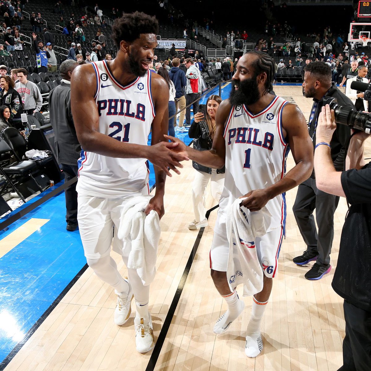 TheDunkCentral's tweet photo. “He wasn’t here today, so obviously I think he probably had something important to do or something came up.” 

- Joel Embiid on James Harden’s absence 

(Via @PHLY_Sixers) https://t.co/JkVpWjrtjI