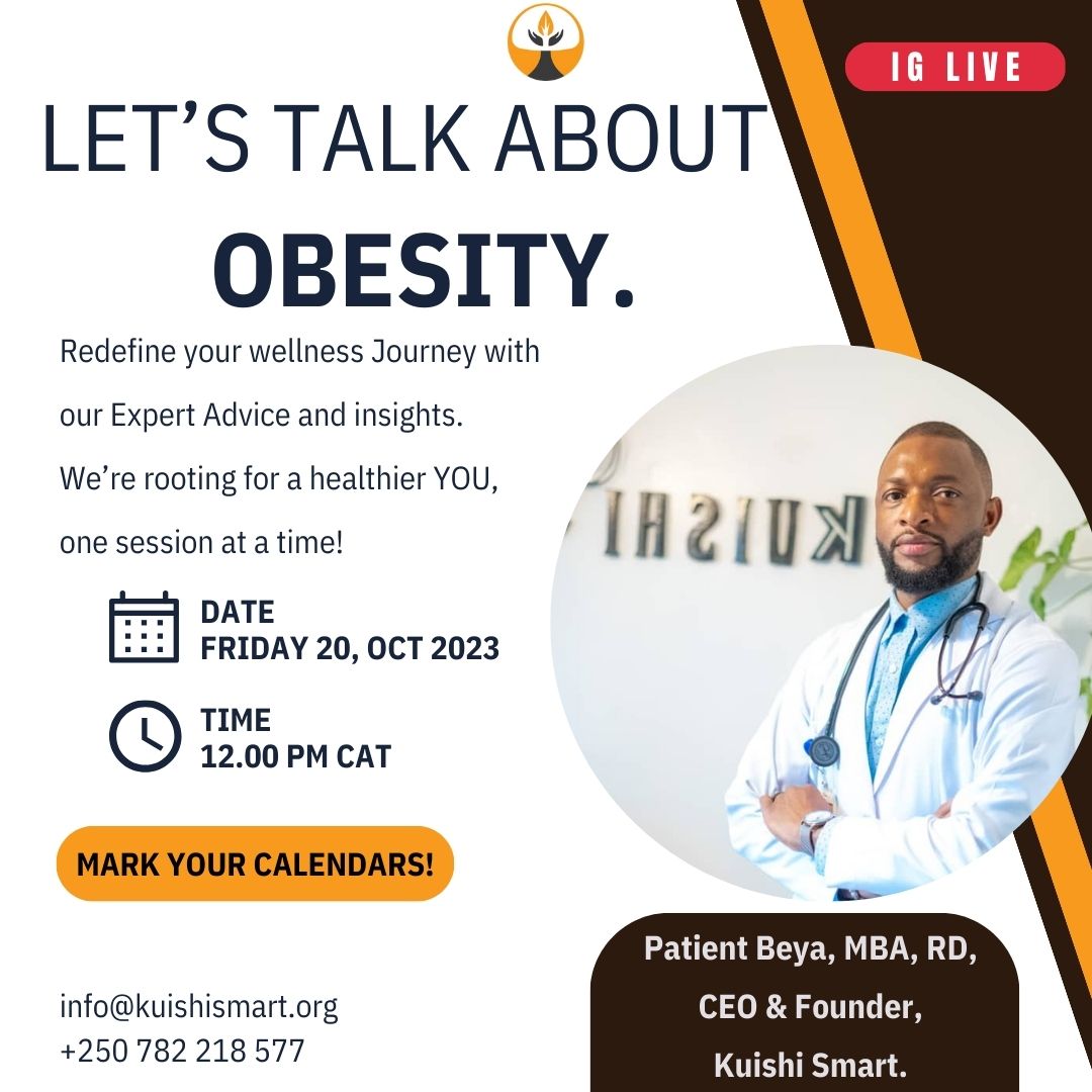 Hey Fam!
Are you ready to change the way you think about obesity? 
Whether you're a healthcare professional, a patient, or someone who cares about their health, this event is for you. 
#KuishiSmart #NCD #ObesityAwareness #Obesity #ObesityPrevention #HealthyChoices #Nutrition