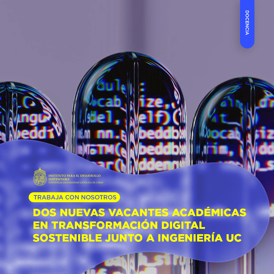 🟣Junto a <a href="/IngenieriaUC/">Escuela Ingeniería UC</a> buscamos candidatas/os para un puesto docente tiempo completo en:

✅Ciencias de la computación para la transformación digital sostenible

✅“Engineering management” para la transformación digital sostenible

Detalles y postulación: acortar.link/8c7PM6