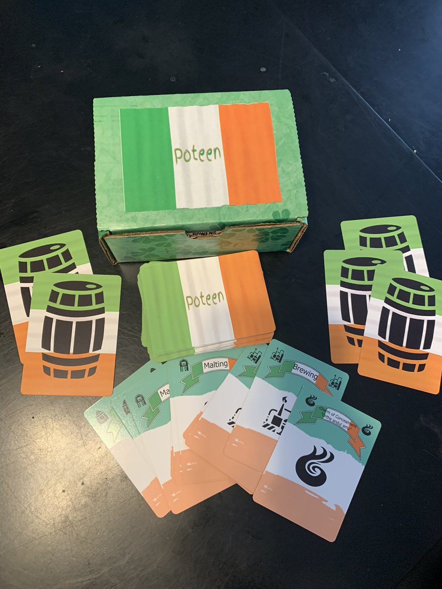 POTEEN, a great game by a small indie business to grab before the holidays. It’s quick and easy to learn great for those small get togethers. Pressure mount as you play and the deck shrinks creating exciting end game. bowensboardgames.weebly.com/poteen1.html #boardgames #indiegames #smallbiz #bgg