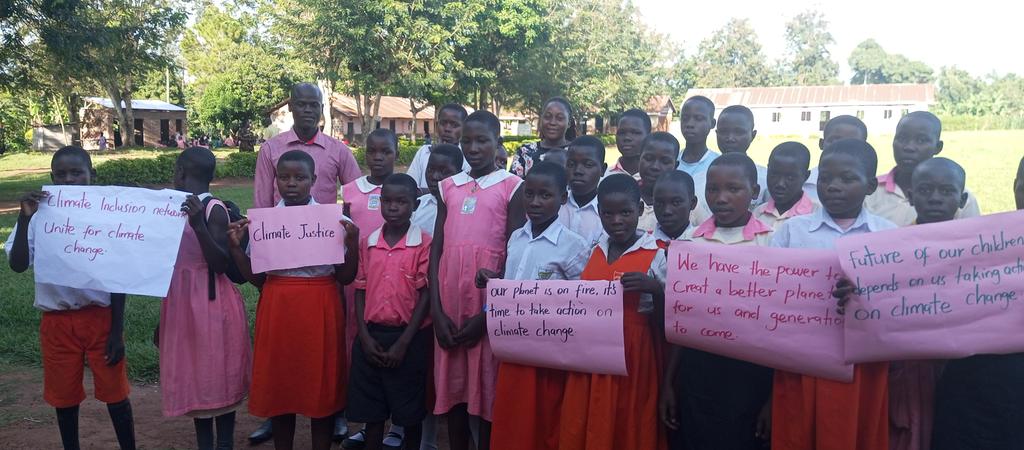 I spent my valuable time today Creating awareness about climate change in different schools in kayunga by engaging children, parents and stakeholders. It's a collective responsibility to fight for climate justice.