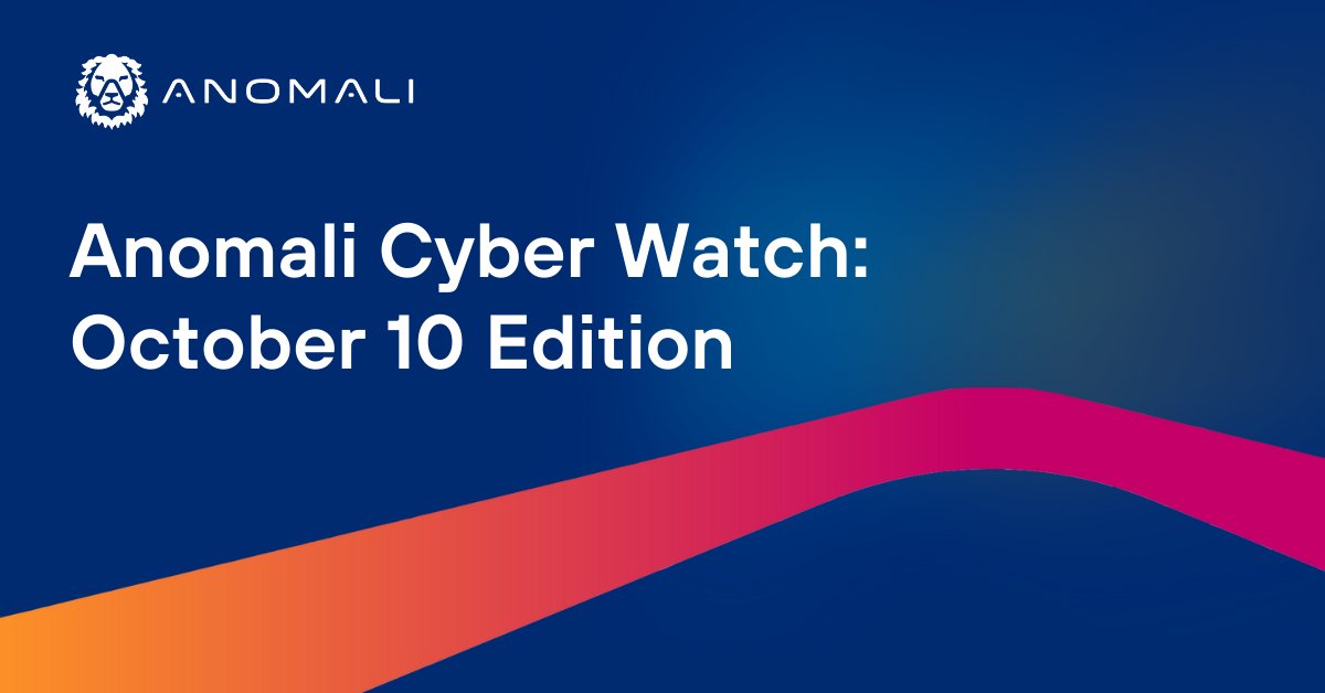 Check out last week's edition of @Anomali Cyber Watch! Get insights and the latest cybersecurity news related to Red Alert Compromised Amid Hamas Attack, Qakbot Operators Continue with Other Malware, and More. 🗞️ow.ly/bClb50PWeh1