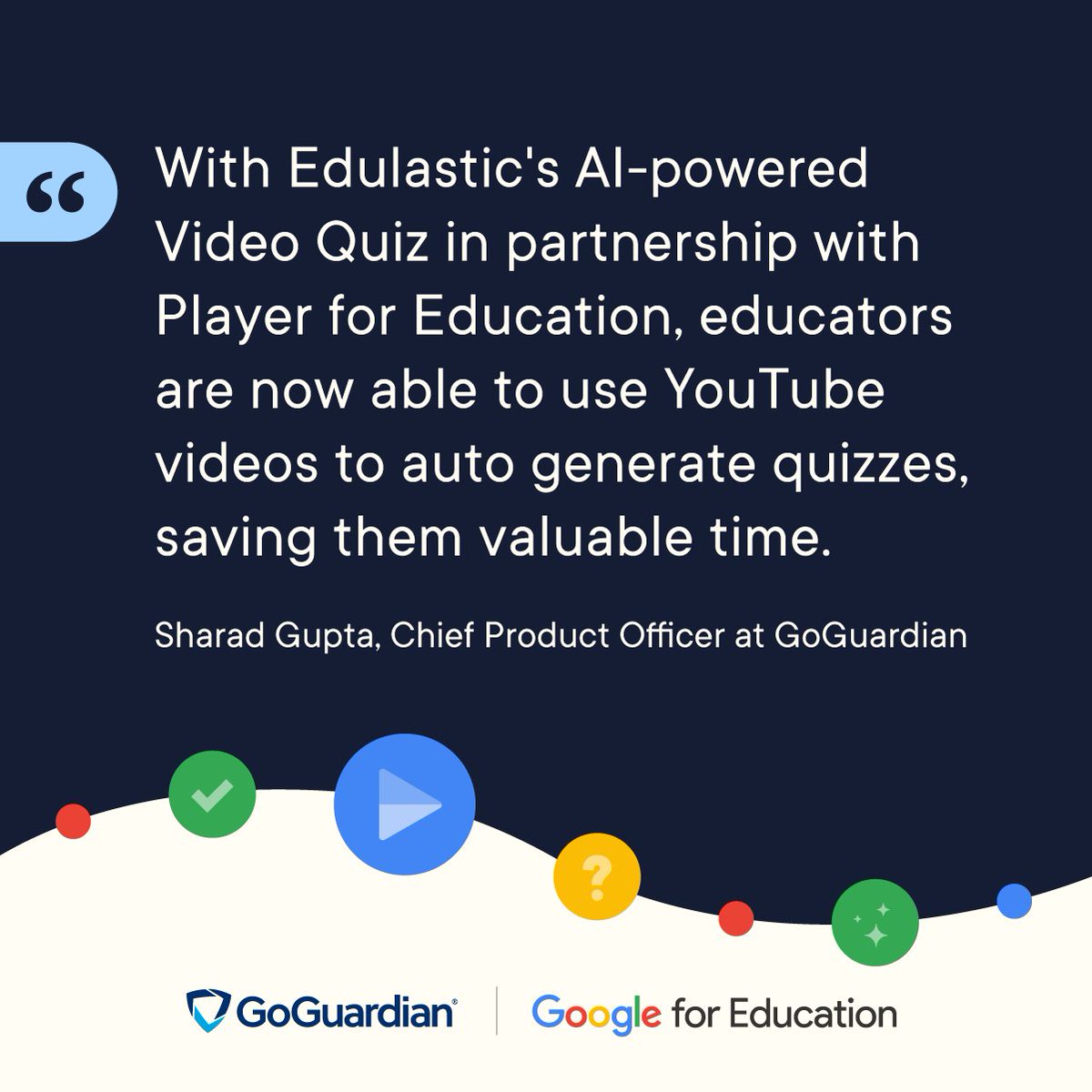 We’re taking learning to the next level — combining the power of engaging technology with the art of instruction. 🙌 Discover how you can use #Edulastic Video Quiz in partnership with @Youtube #PlayerForEducation to save valuable time: bit.ly/45zpnxI