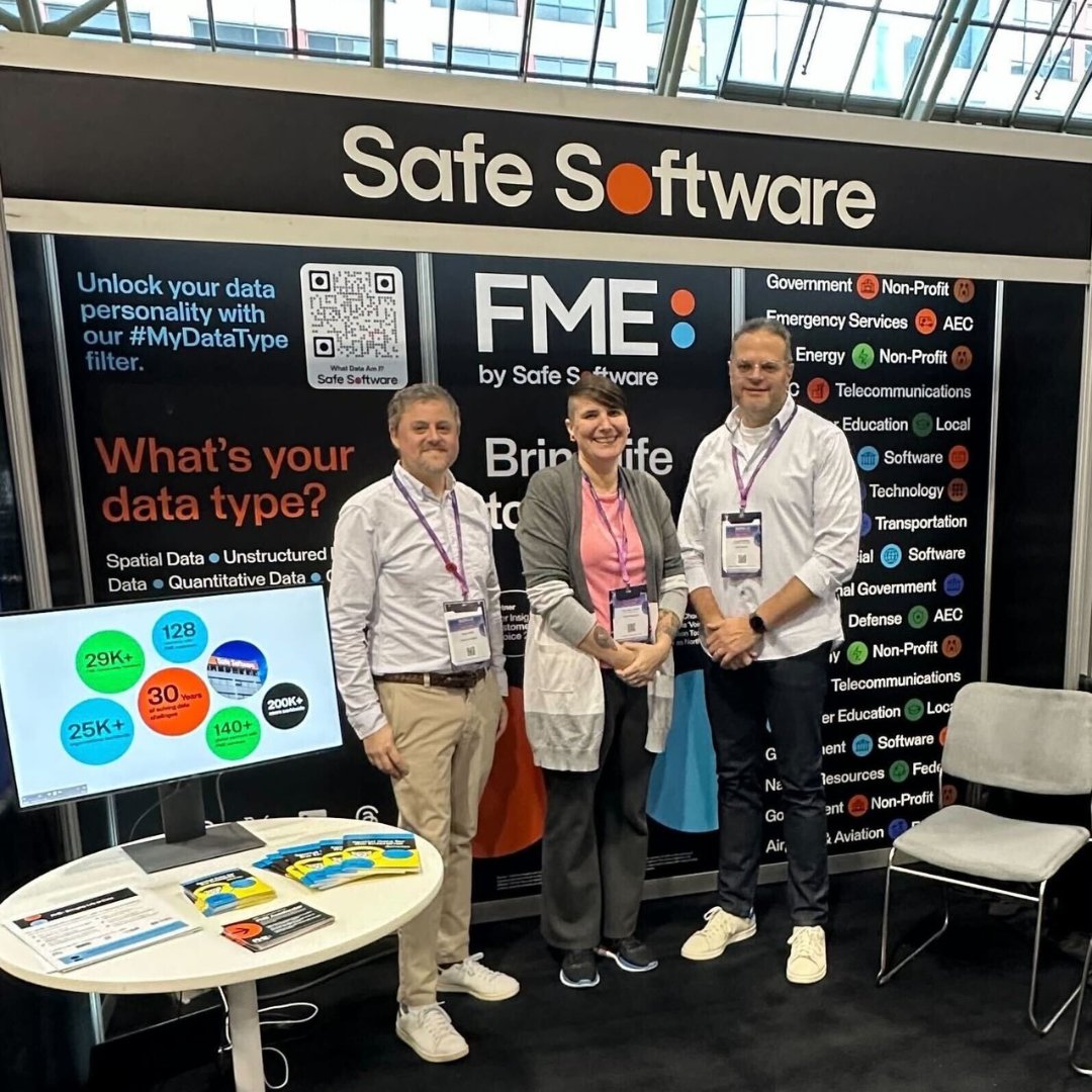 SafeSoftware's tweet photo. 👋🏙️ We're in Toronto today and tomorrow for the Big Data & AI Toronto Conference. If you're attending, make sure to drop by booth #A18 and try out our 'What's Your Data Type' filter.
#BDAIT23 #BDAIT #FMEPlatform #SafeSoftware https://t.co/0mO4wsi0LP