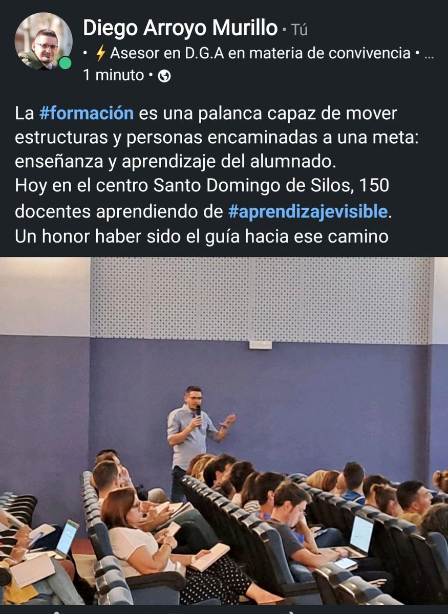 diegoarroyom's tweet photo. 🚀Un placer estar rodeado de tanto docente comprometido #formación @cpjuandelanuza @juanroyoabenia @chusca14 @CotoYcm @criscarretero1 @juandoming @MGascaGomez @marcelamomberg @imgende @quiquesubi @flipped_primary @profedeprimari @sasnoa @Profe_RamonRG @MpalsanLola https://t.co/2YJlCMRGWr