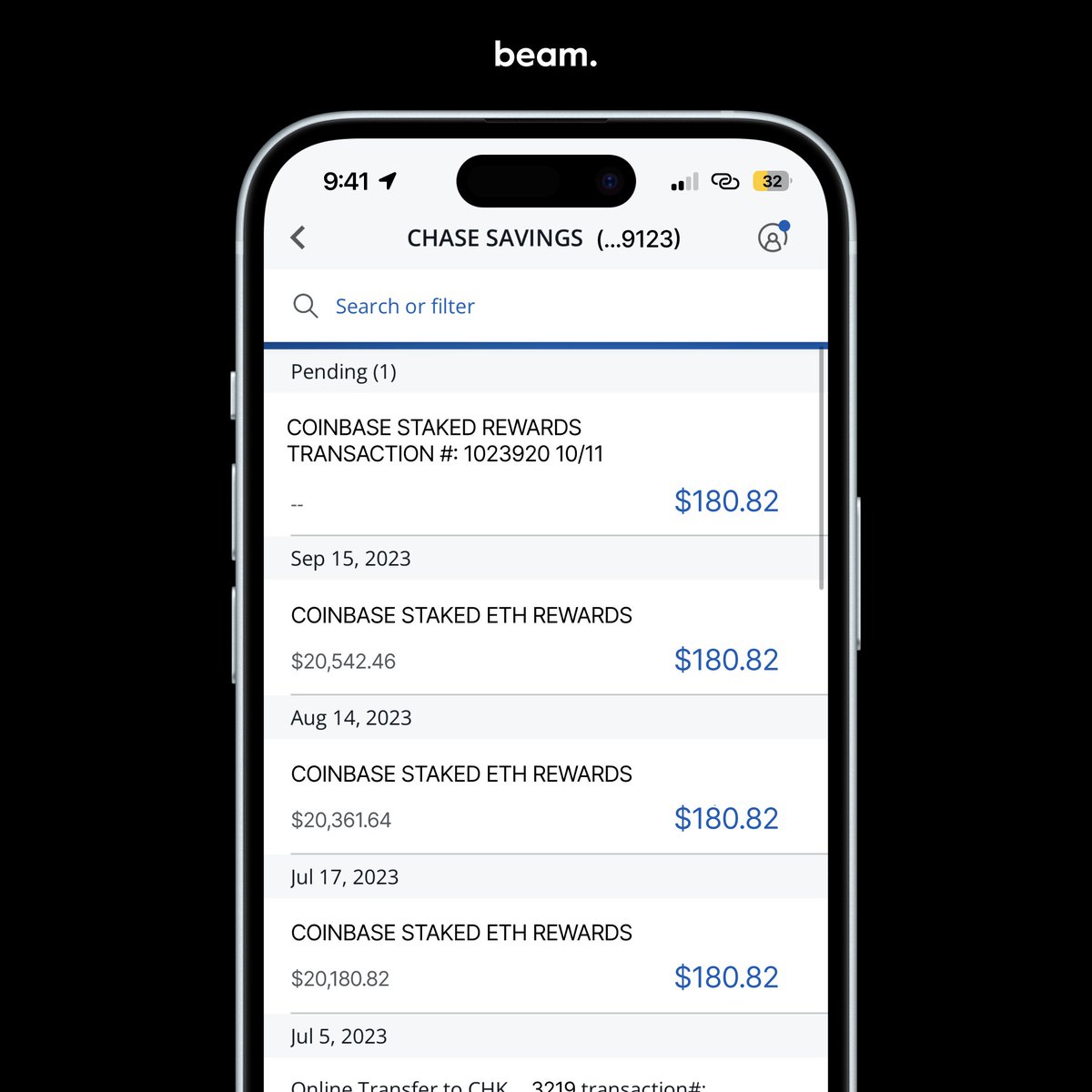 beam_cash's tweet image. Feature idea: auto-cashout @coinbase staking rewards straight to your bank account.

Imagine staking ETH on Coinbase and receiving your staking rewards monthly, as USD, straight to your bank account. No more swapping, no more waiting.