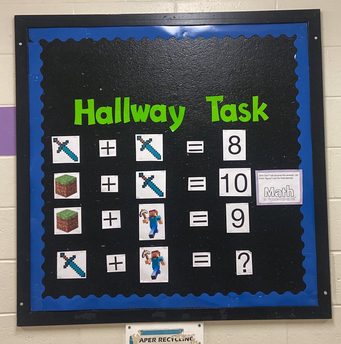 #hallwaytask Let’s get thinking!  #buildingthinkingclassrooms  <a href="/bltsenior/">bltsenior</a>