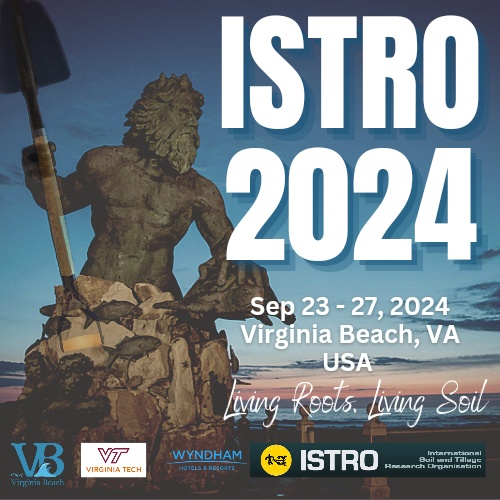 Save the Date for the 22nd International Soil Tillage Research Organisation Conference in Virginia Beach, VA from September 23rd to September 27th 2024!
Details coming very soon!