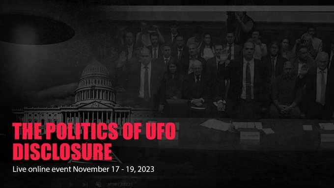 bit.ly/PoliticsUFODis…… 🛸🎟
Get your tickets for The Politics of UFO Disclosure featuring @I_D_Official @SteveBassett & @chrisotis78
on November 18th and 19th💻

#onlineconference #ufoX #UAP