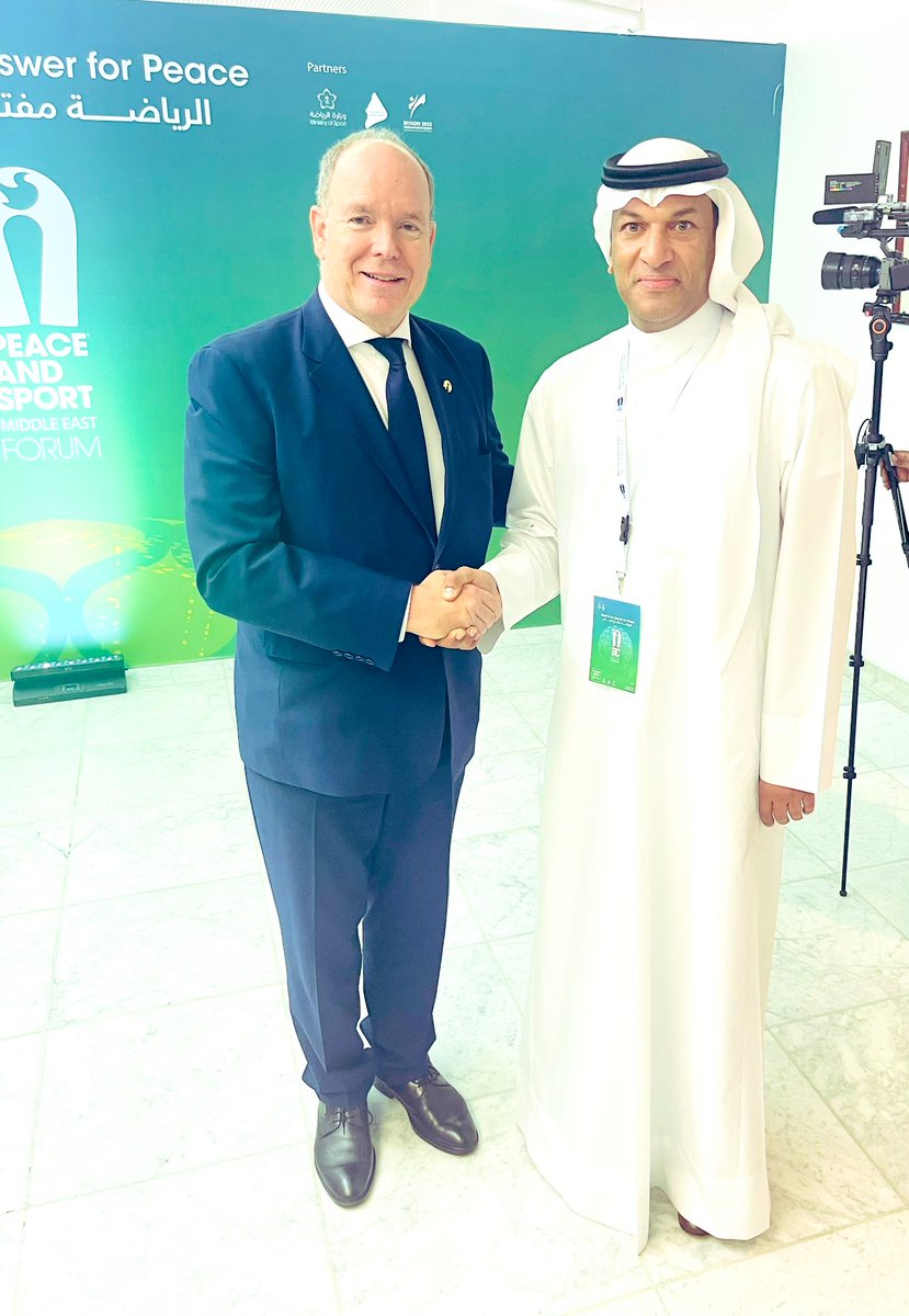 Honored to represent as an advisor to the President at the Peace and Sport Middle East Forum in #Riyadh today. Grateful for Prince Albert II of #Monaco unwavering support towards peace in the region. Next stop: #Kuwait ! 🌍🕊️ 

#PeaceAndSport
#MiddleEastForum  
#WhiteCard