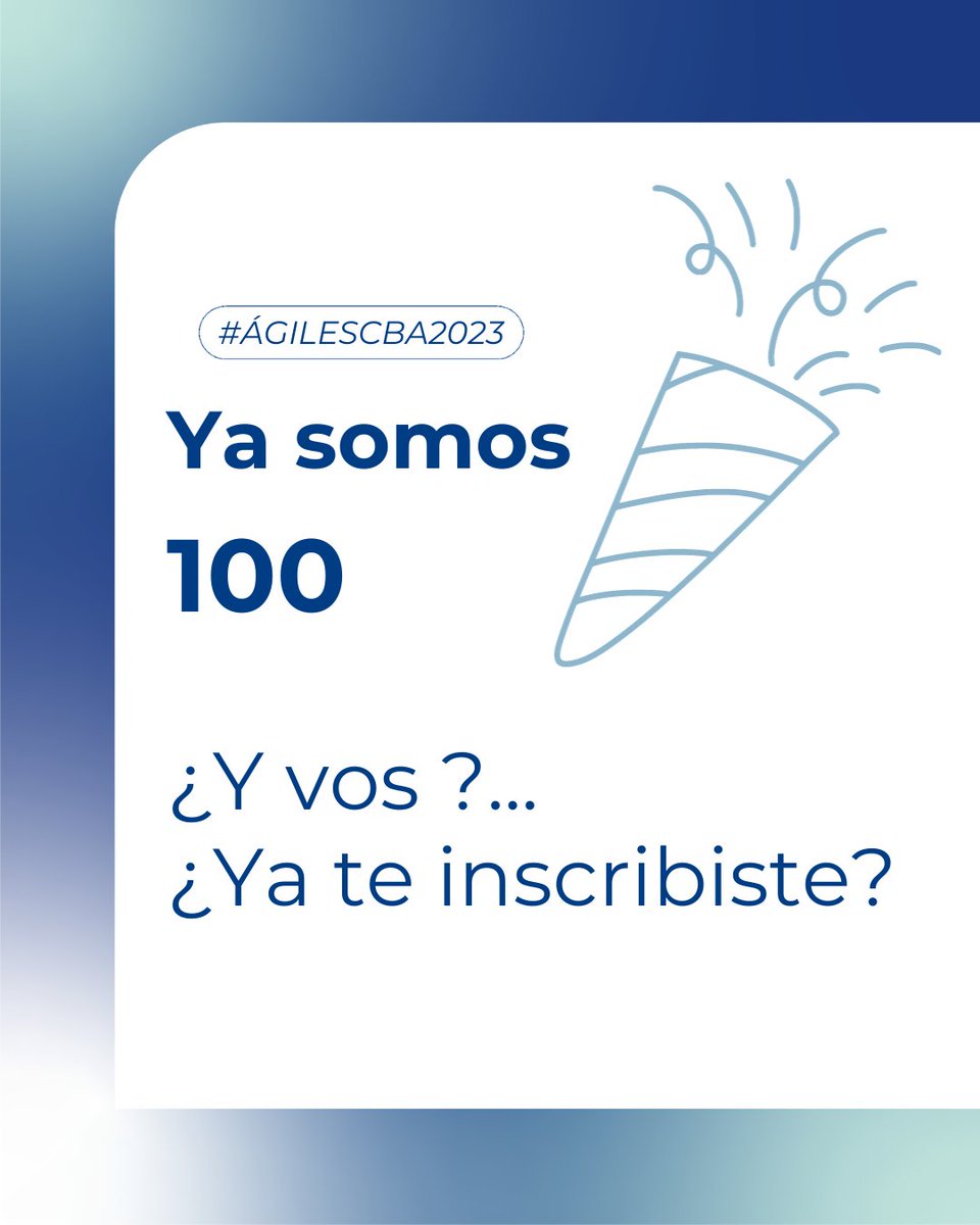 🎉 "Inscribirme al #AgilesCba2023" -> DONE
¡Qué linda sensación tachar algo de nuestra lista de pendientes!

✅ Sumate adquiriendo tu entrada a conciencia! Estás a un click--> eventbrite.com.ar/e/agiles-cordo…

#agilescba2023 #agilidad #agilidadencordoba #eventoagilidad