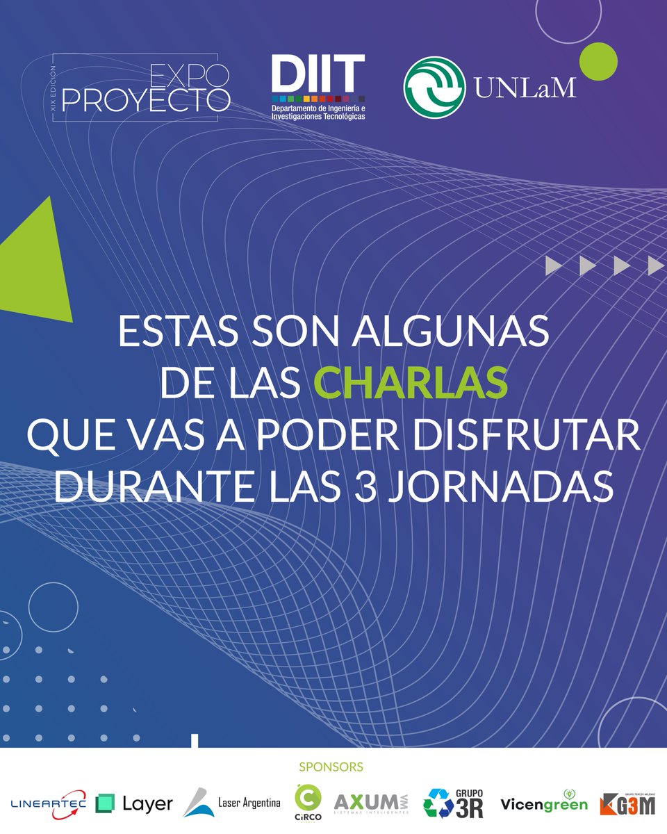 DiitUnlam's tweet photo. EXPOPROYECTO 2023
Te esperamos la próxima semana en la XIX edición de ExpoProyecto, vas a disfrutar de proyectos innovadores y charlas de interés para la comunidad educativa.
📆 24, 25 y 26 de octubre, 18 a 22hs.
📌 Salón de las Américas
#expoproyecto #tecnología #diitunlam https://t.co/ICEoIaoqMv