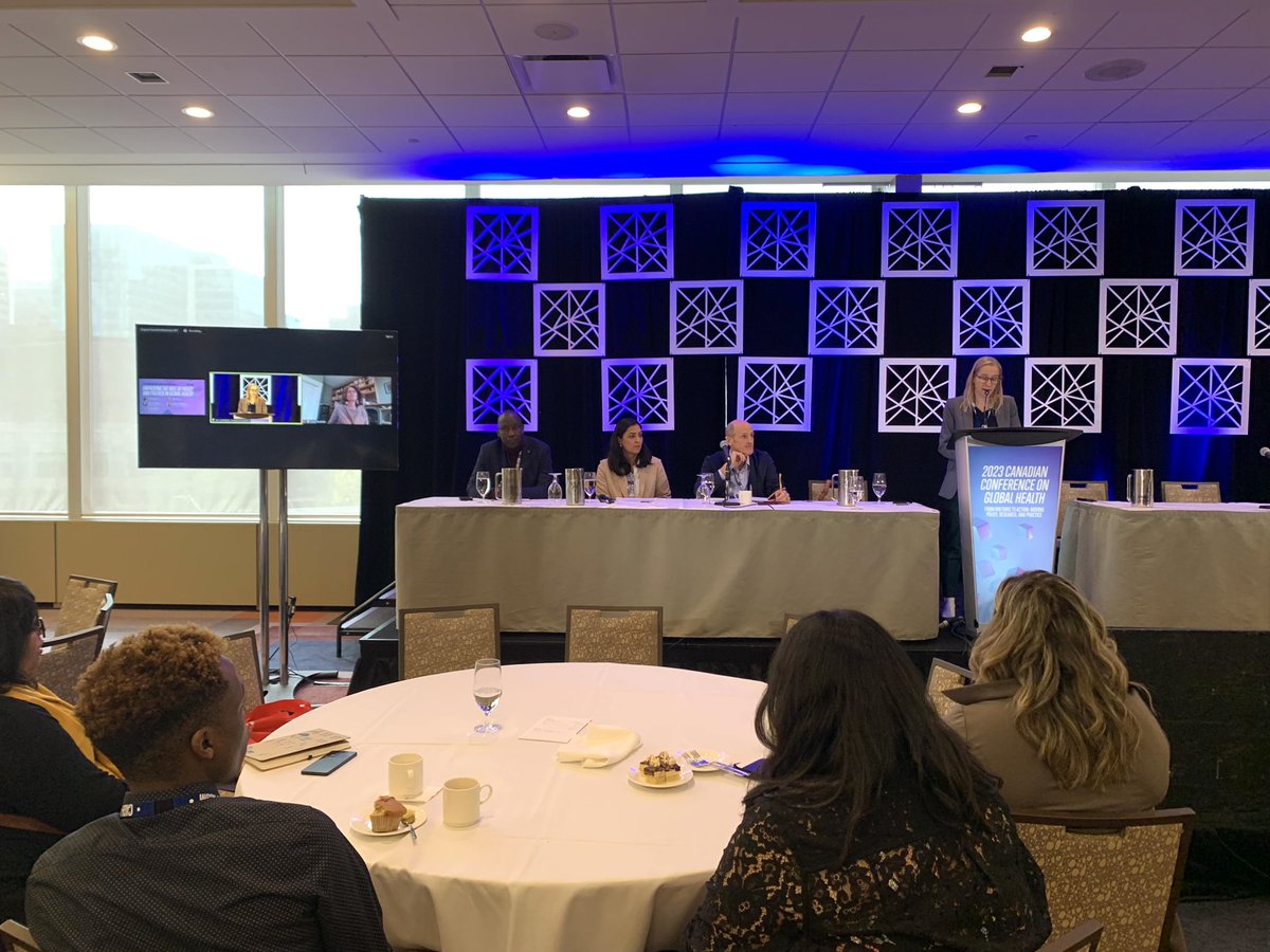 <a href="/CAGH_ACSM/">Can Global Health │ Santé mondiale Can</a> <a href="/michelle_amri/">Michelle Amri</a> <a href="/Julie_Delahanty/">Julie Delahanty</a> <a href="/InnocentNtagan7/">Innocent Ntaganira, MD, MSc, MA</a> Happy to have worked on the preparation of this #CCGH2023 plenary session that addresses key issues related to policy &amp; practice. 
Great panel composed of Dr T. Evans <a href="/McGillGHP/">McGill Global Health Programs</a> <a href="/Julie_Delahanty/">Julie Delahanty</a> <a href="/IDRC_CRDI/">IDRC | CRDI</a> Dr K. Frohlich <a href="/CIHR_IRSC/">CIHR</a> IPPH <a href="/michelle_amri/">Michelle Amri</a> <a href="/InnocentNtagan7/">Innocent Ntaganira, MD, MSc, MA</a>

<a href="/CAGH_ACSM/">Can Global Health │ Santé mondiale Can</a>