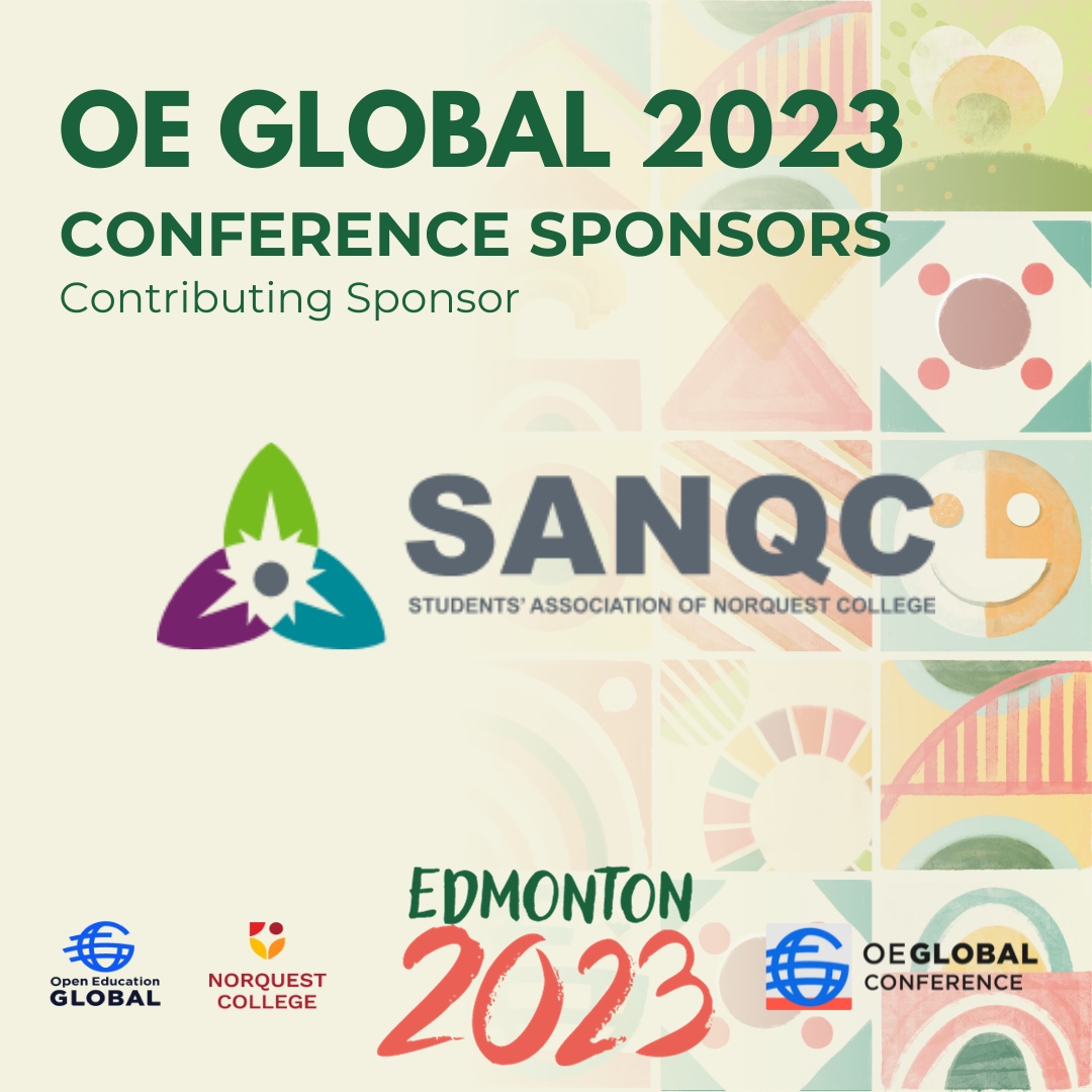 🌟 #Today #OEGlobal23 #Day3

We're thrilled to spotlight our #sponsors for this year's #oeglobal #conference! 

Thank you <a href="/NorQuestSA/">SANQC</a> for your support as a #contributingsponsor!

Meet our sponsors: l8r.it/Pgku

#studentlife #collaboration #openstudents #gratitude