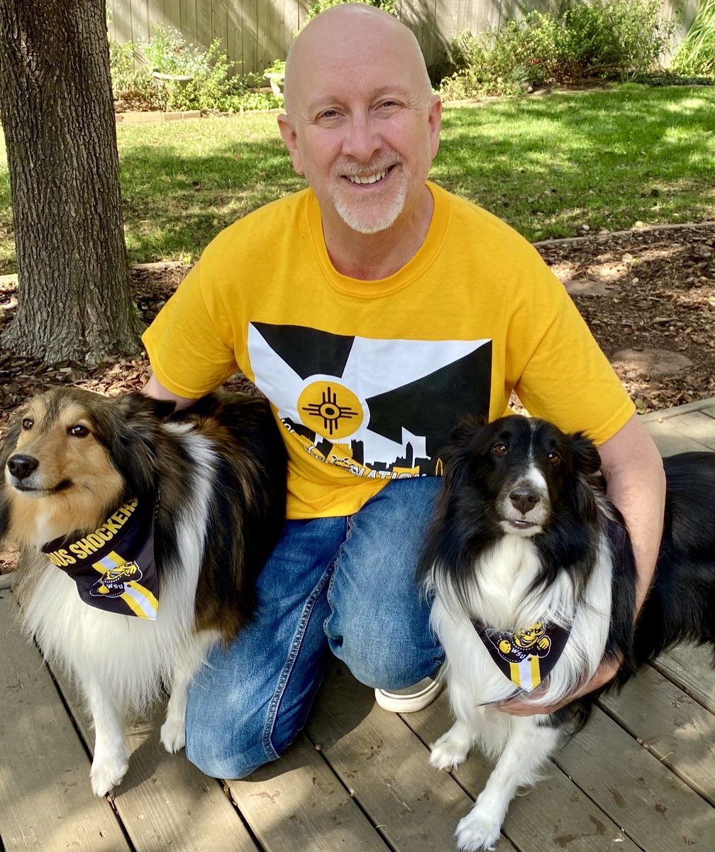 claystoldt's tweet image. Wearing yellow today as part of the @GoShockersSAAC celebration of #AmericanUnityWeek. My home office colleagues are also wearing their Shockers best!