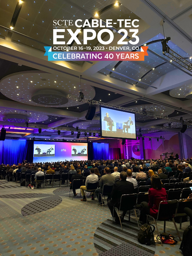scte's tweet photo. It's another great day at #CableTecExpo! Starting with a General Session focused on safeguarding today, leaders from @CableLabs, @GetSpectrum, @Comcast, @CoxComm, @NCTAitv, and the Executive Office of the President shared insights on tech & security.
https://t.co/KVQzCFMeKc https://t.co/444r1TrWqE