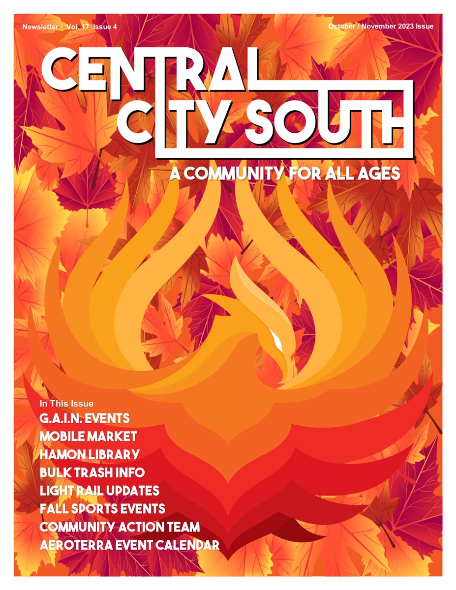 phxrevcorp's tweet photo. Central City South Newsletter - Octr / Nov '23 Issue Now Available! Community Resource Newsletter for the Central City South Area south of Downtown Phoenix, AZ. https://t.co/jPhqMTgo1k https://t.co/GimEVTe9Pz