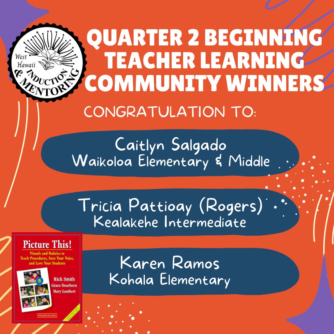 We have our winners of the Quarter 2 Beginning Teacher Learning Community! 🙌🍎 These incredible educators  are shining brighter than ever! ✨🌟 Let's give them a big round of applause and celebrate their dedication and growth! 🎉👏🎓 #808educators #TeacherTribe #TeachersRock