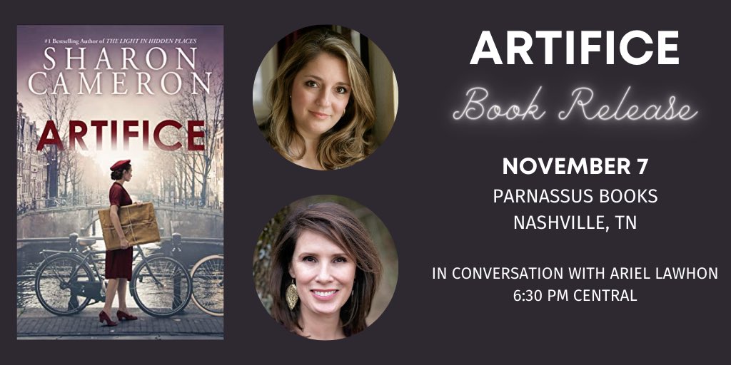 Sharon Cameron (@cameronsharone) on Twitter photo In 20 days! Join me for the release of ARTIFICE! I'll be in conversation with the amazing @ariellawhon on 11.7.23, <a href="/ParnassusBooks1/">Parnassus Books</a>, 6:30 PM Central. It's a free event, but registration is required. Hope to see you there! parnassusbooks.net/event/store-sh… #CountdownToArtifice In 20 days! Join me for the release of ARTIFICE! I'll be in conversation with the amazing @ariellawhon on 11.7.23, <a href="/ParnassusBooks1/">Parnassus Books</a>, 6:30 PM Central. It's a free event, but registration is required. Hope to see you there! parnassusbooks.net/event/store-sh… #CountdownToArtifice