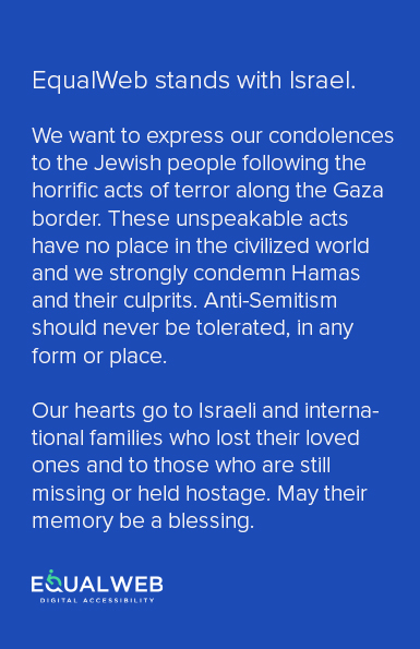 EqualWebDotCom's tweet image. EqualWeb stands with Israel.